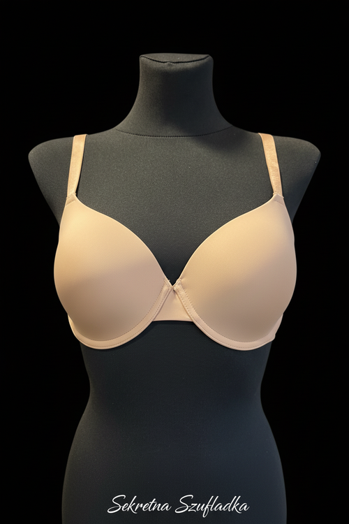 Beżowy biustonosz - widok z przodu