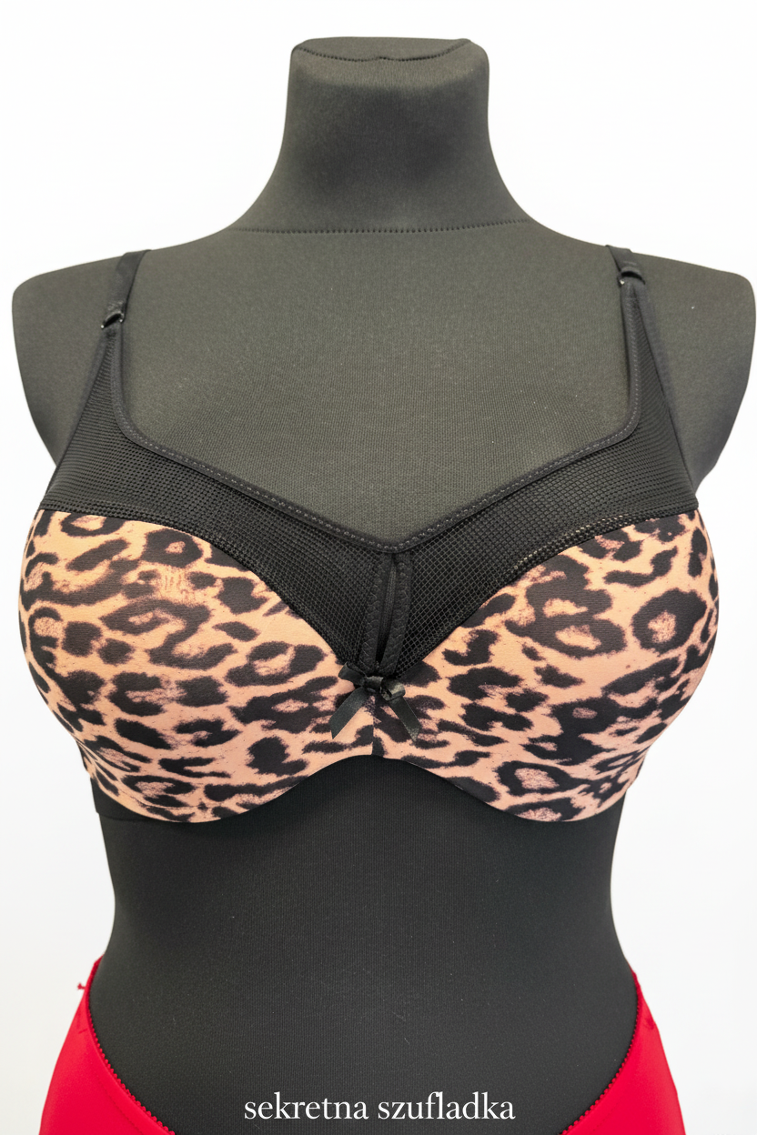 Sekretna Szufladka leopard bra front ultra crop