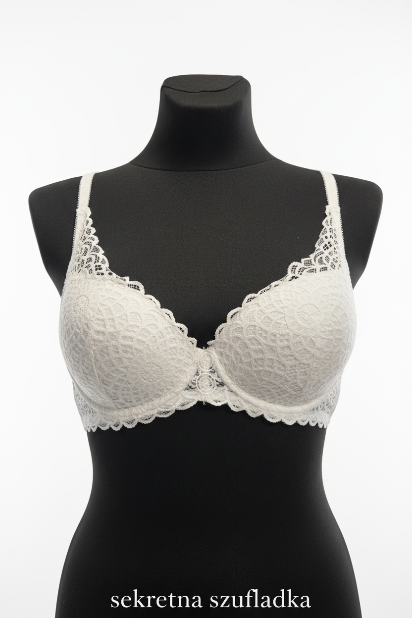 Sekretna Szufladka white bra front